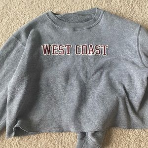 cropped west coast sweatshirt